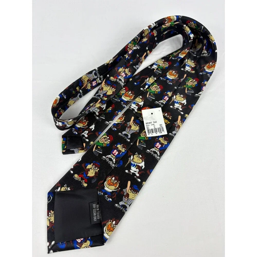 Looney Tunes Sport Taz Baseball Necktie NWT Warner Bros Novelty Tie VTG 1998